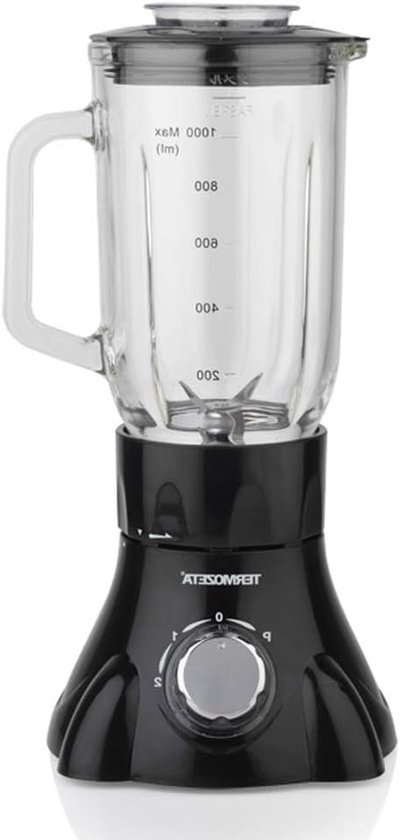 Glazen Blender - Keukenmixer - Smoothies Maken - Instelbare Snelheid - 1 Liter - Zwart