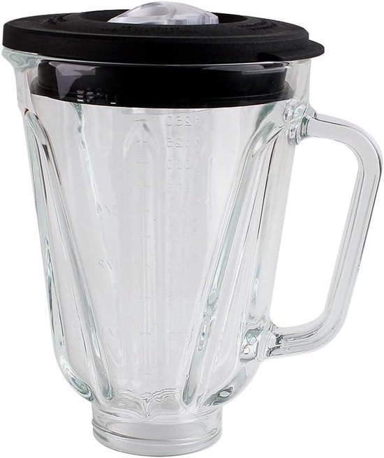 Glazen Blenderkan - Reservekan - Smoothies Maken - Met Deksel - 5 Cups - Transparant van Merkloos