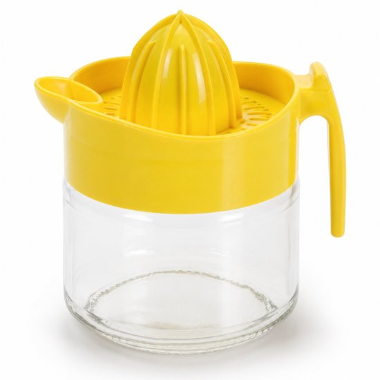 Glazen Citruspers 300 ml – Transparante Sinaasappelpers & Citroenpers – Ø 9 x 12 cm – Handmatige Citruspers