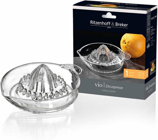 Glazen Citruspers met Tuit en Hendel voor Citroen en Limoen