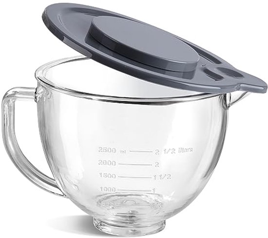 Glazen Mengkom voor Tilt-Head Stand Mixer van Merkloos