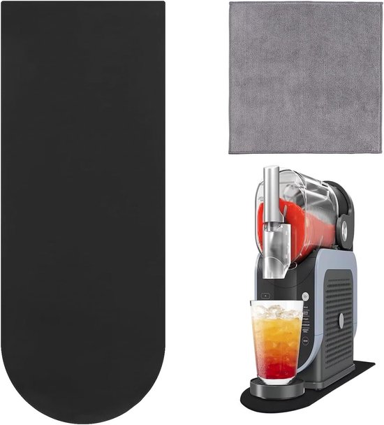 Gleitbord voor Slushie Machine, Zwart Antislip Coaster, Duurzaam Rubber, Accessoires voor IJsmaker en Balansbord van Merkloos