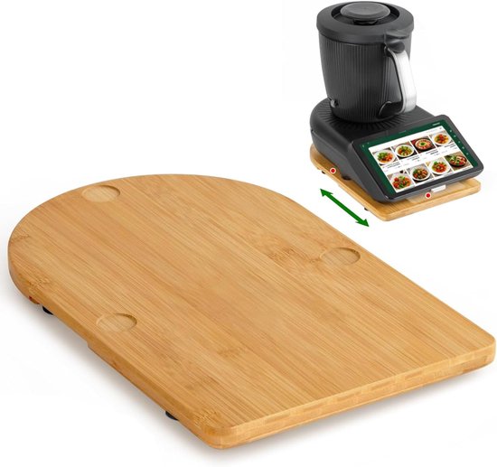 Glijplank Keukenmachine - Accessoire met wielen - Keuken efficiëntie - Beschermt weegplaat - 42x30x3 cm van Merkloos