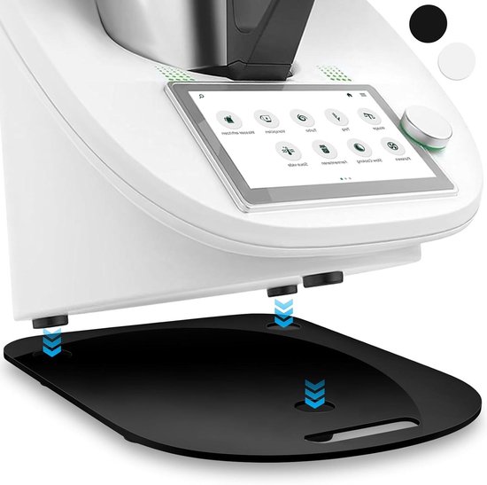 Glijplank voor keukenmachine, acrylplank voor keukenapparaat, rolplank voor keukenhulp, licht glijdend accessoire, zwart, antislip onderlegger. van RIUILWIN