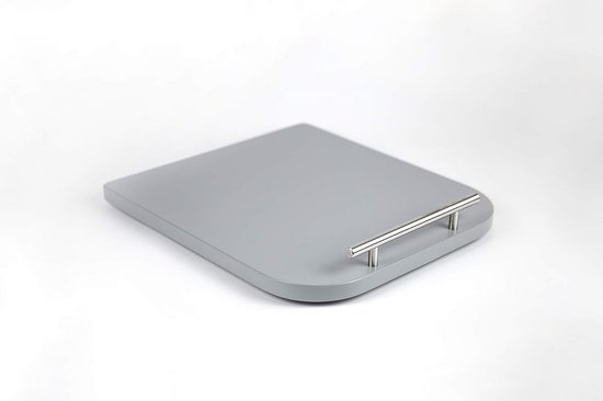 Glijplank voor keukenmachine met roestvrijstalen handvat van hout van Merkloos