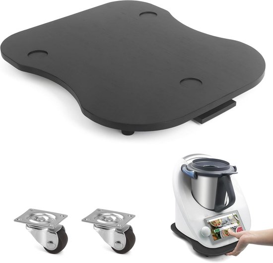 Glijplank voor Keukenmachine TM6 - Zwart - Eenvoudig Schuiven op aanrecht van Thermomix