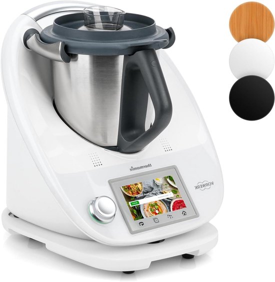 Glijplank voor Thermomix - Keukenmachine plank - Apparaat Verplaatsen - Met Wielen - 35 x 30 cm - Wit