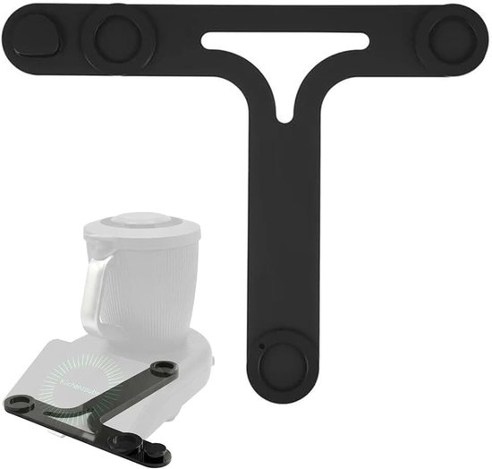Glijplank voor Thermomix TM7 glijplaathouder, basisplaat voor keukenmachines, met teflon schuiver en uitsparingen, biedt stabiele grip en krast niet op het werkblad