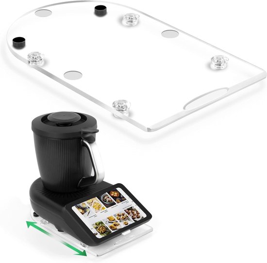 Glijplank voor Thermomix TM7 met Teflon-glijders, lichtgewicht acryl slider, transparant en duurzaam