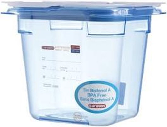Gnbox Blauw  Gn1-6 H150mm 2.15l -dekselairtight - Bpa Free van $