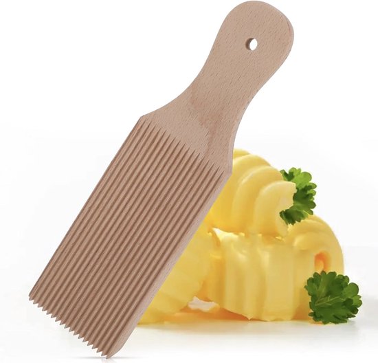 Gnocchi deegplank van beukenhout – Pastaplank met garganelli peddel – Accessoire voor deegmachine – Voor gnocchi, macaroni, cavatelli en spätzle van Merkloos