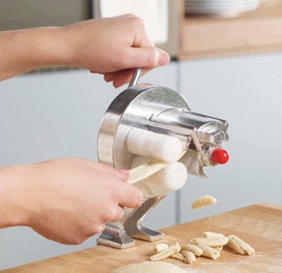 Gnocchi Maker - Pastamaker Handmatig - Verse Pasta Maken - Snelle Montage - 2 Schijven - Chroom