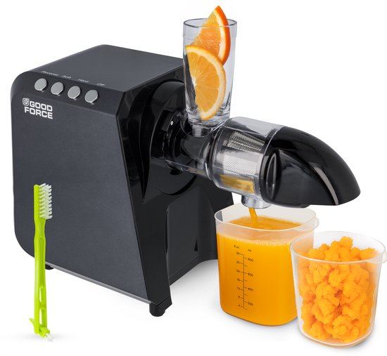Goodforce Krachtige Slowjuicer - Juicer - Groente en Fruitpers - Met Pulp en sap reservoir - Juice Maker - Maximale voedingswaarde van GoodForce