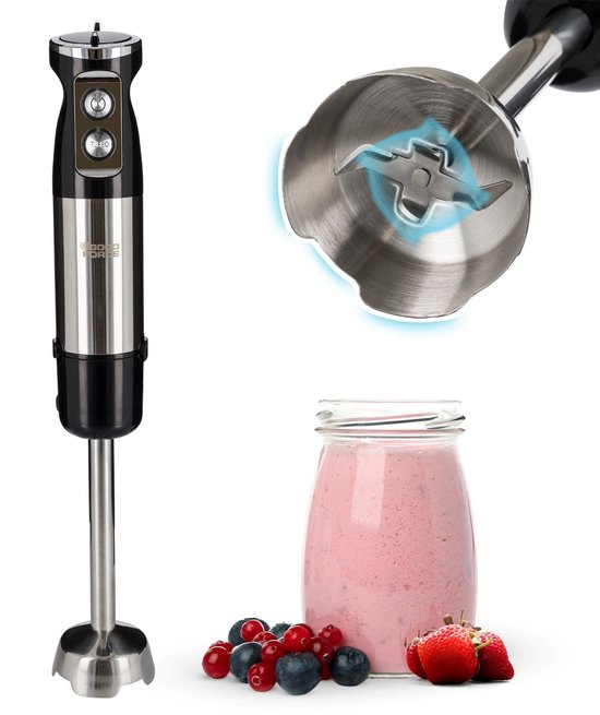 Goodforce Staafmixer – krachtig & vaatwasserbestendig – 12 snelheden + turbofunctie – 1000W – PFAS-vrij van GoodForce