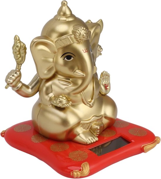 Gouden Ganesha Olifant God Beeld, Handgemaakte Decoratie en Ornamenten voor Auto, Spirituele Sculptuur en Geschenkidee