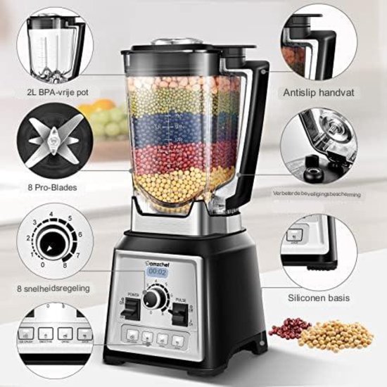 Graytified - Ijscrusher Blender -Ijsblokjesmachine Crushed Ice - Ijsblokjesmachine Crushed Ice - Zwart en Zilver van Merkloos