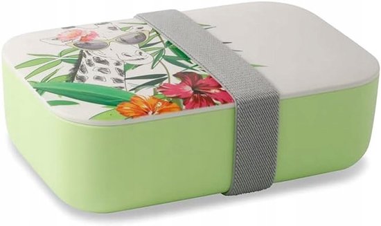 GREENBOX PLA lunchbox met giraf, broodtrommel met deksel