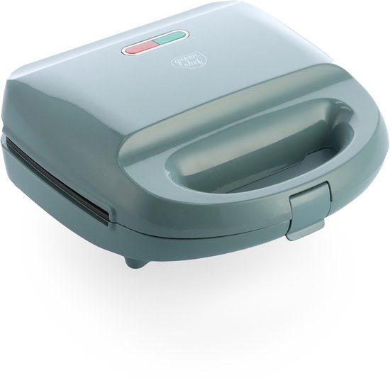 GreenChef - 3-in-1 Panini, wafel en croque machine - verwisselbare platen - blauwgrijs - PFAS-vrij van Merkloos