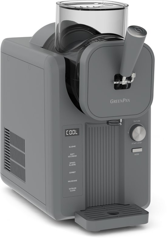 Greenpan Frost IJsmachine & Slushie Maker - zelfvriezend - 1.8l - klaar in 30 min - Grijs van Greenpan