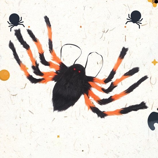 Griezelige Rugzak met Grote Spin voor Halloween, Perfect voor Feesten en Trick or Treat, Inclusief 8 Spinbenen en Pluche Decoratie van Merkloos