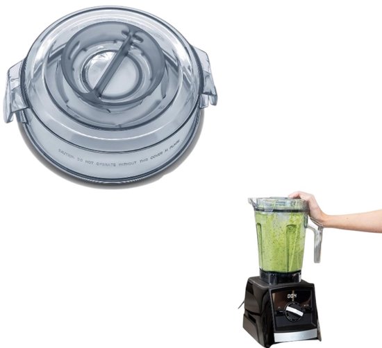 Grijze deksel voor blender - Vervangende deksel voor blender - Blenderaccessoire - Compatibel met Vitamix Ascent, werkt met elke korte beker van 64 oz.