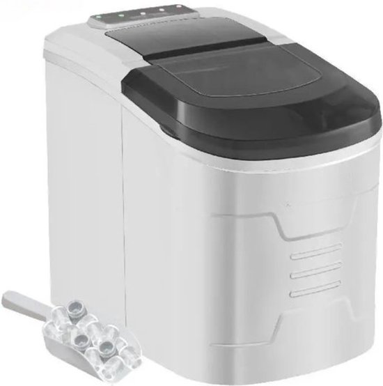 Grijze Ijsblokjesmachine - Professioneel - 12KG Capaciteit - Compact Ontwerp van Fricodrie