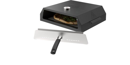Grill Guru Pizza Box - Pizza Oven voor op de barbecue - Zelf pizza maken wordt easy met de Grill Guru pizza box - De pizza box past perfect op de meeste houtskool en gas barbecues - Inclusief thermometer en voorzetstuk met handvat van Grill Guru