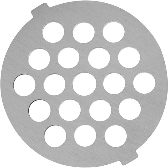 Grill N8 - Kitchenaid - Vleesmaler Platen - Vleesmaler Schijf - Vleesmaler Mes - 7mm Gat - Kleine Ronde Gat van 7mm van Merkloos