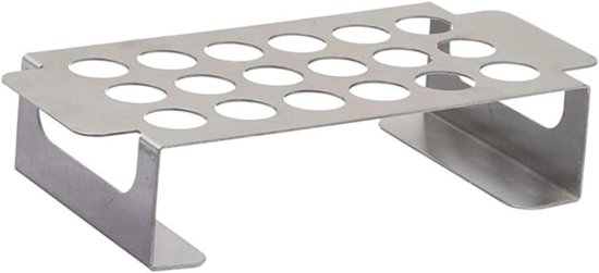 Grillrek - Barbecue Rek - Chili Grillen - Roestvrij Staal - 24.8 x 12 x 5.1 cm - Zilver