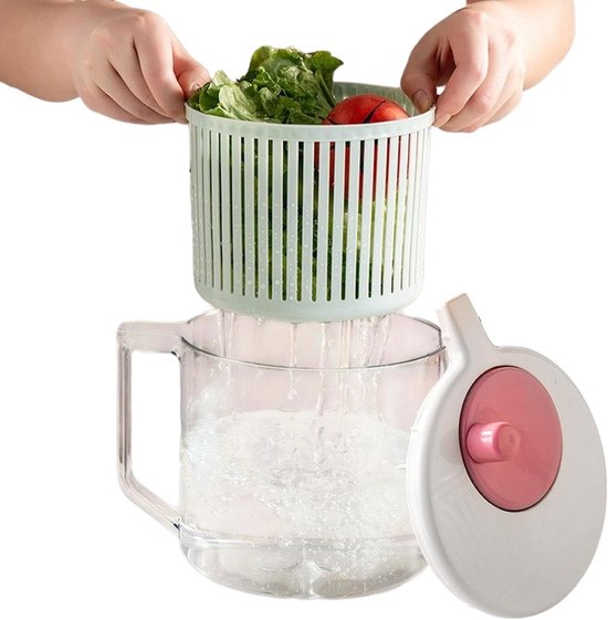 Groente Centrifuge - Salade Wasmachine - Maaltijd Voorbereiding - Handmatige Bediening - 235 cm - Wit