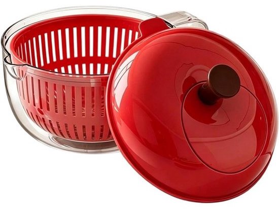 Groente Fruit Wasmachine - Keuken Accessoire - Verse Producten Bereiden - Dubbellaags Ontwerp - 21 x 17 cm - Rood