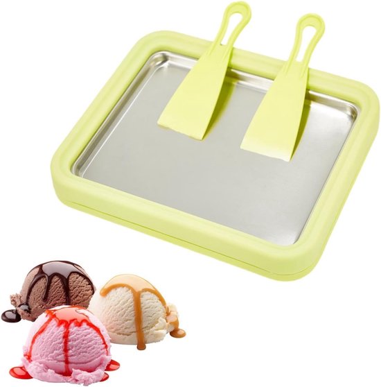 Groente Instant ijsmachine, ijsroller, bevroren yoghurtvorm, instant gelato pan/rol, zelfgemaakte doe-het-zelf-producten voor leuke ouder-kindactiviteiten voor het hele gezin