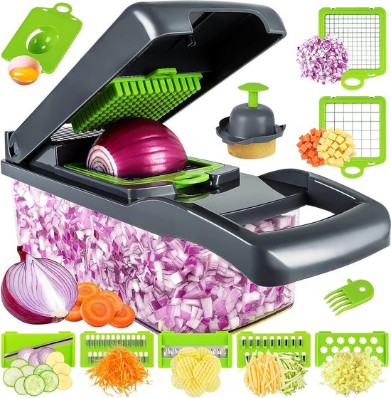 Groentehakker - Uiensnijder - Uienhakker - Groentesnijder - Handmatig - Hakmolen - Must have voor in de keuken!