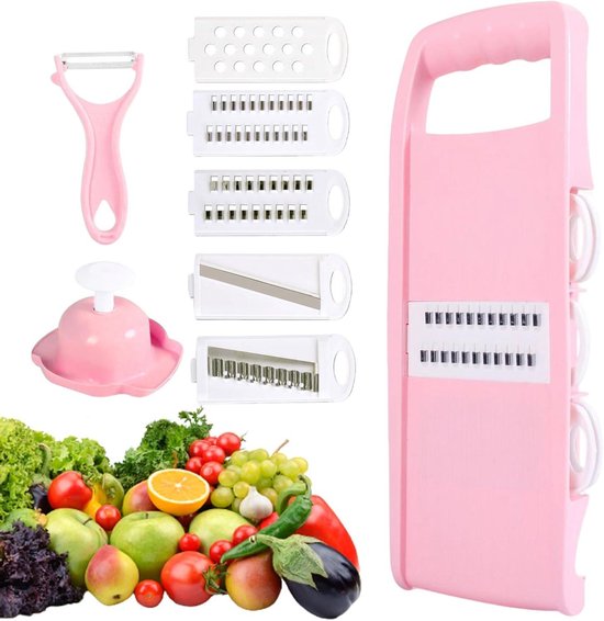 Groentesnijder Keukenmachine - Keuken Snijder - Maaltijden Bereiden - Antislip Basis - 32 x 11 x 13 cm - Blauw