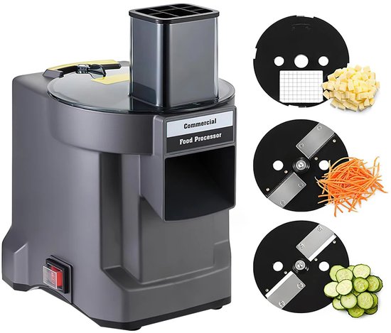 Groentesnijmachine - Elektrische Groentesnijder - multifunctioneel - Groenten snel hakken, snijden, raspen en in blokjes snijden van Merkloos