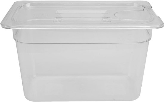 Grote 6.9 Liter Transparante Slow Cooker Bak met Deksel voor Sous Vide Koken, Warmtebestendige Opbergcontainer voor Thuis Keuken van Merkloos