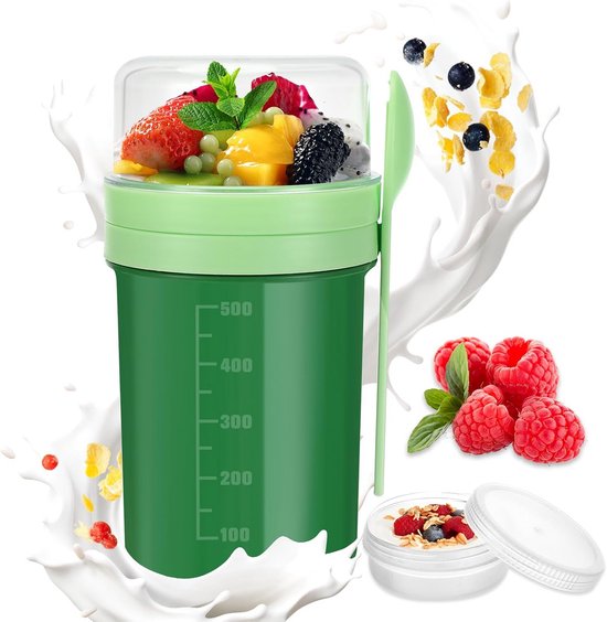 Grote Groene Yoghurtbeker 11 Liter - Ideaal voor Opslag en Koeling van Merkloos