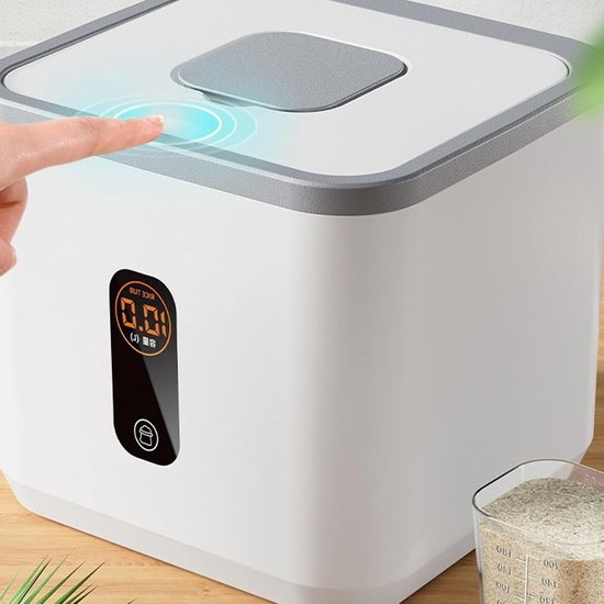Grote Luchtdichte Rijstopslagbox met Deksel - Stapelbare Opslag voor Rijst, Suiker en Meel (15kg/33.1lb)