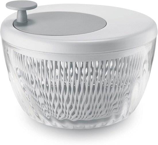 Grote Salade Centrifuge met Deksel - Droog en Bewaar Bladgroenten - Ø 26 cm van Merkloos