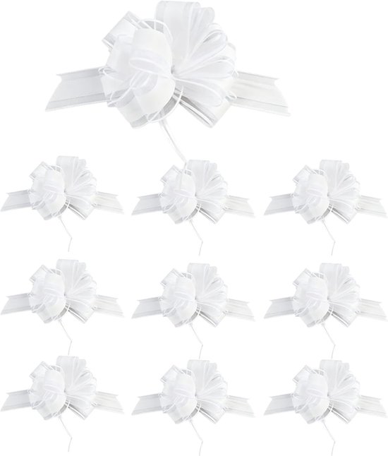 Grote Strikken voor Het Versieren van Auto's en Feestjes - 10 Stuks van 6,7 Inch voor Cadeauverpakking en Bruiloften