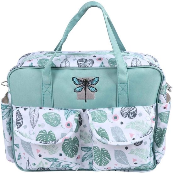 Grote waterdichte schoudertas voor reizen, elegante en ruime luiertas met verschoonmat voor moeders