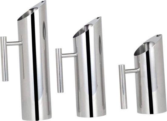 Grote Waterkaraffen - Rvs Karaf voor Wateropslag en Cocktails - Metalen Waterfles - Wijnkaraf Kruik Dispenser met Rechte Lichaam - Melkpot van Danyu