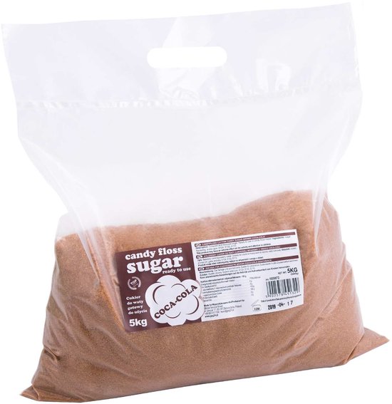 GSG24 Serie - Bruine Smaakvolle Suiker voor Suikerspin - Coca Cola - 5kg - Professioneel Gebruik