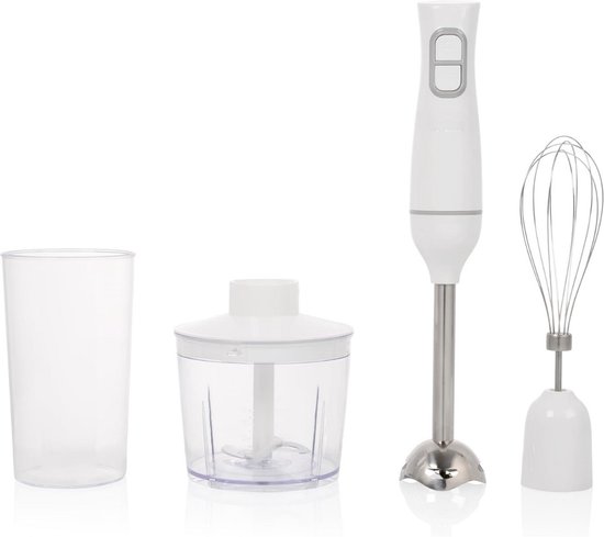 GTB® Staafmixer Set - Staafmixer Braun - Staafmixer met Hakmolen - Wit - 7cm x 7cm x 35cm van Braun