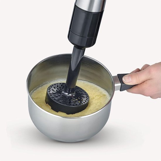 GTB® Staafmixer Set - Staafmixer - Staafmixer met Hakmolen - Zwart en Zilver - 39cm x 6cm x 6cm van GTB