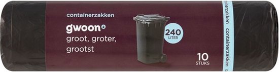 G'woon - Containerzakken - pak 20x 10 stuks 240 liter - Voordeelverpakking van Merkloos