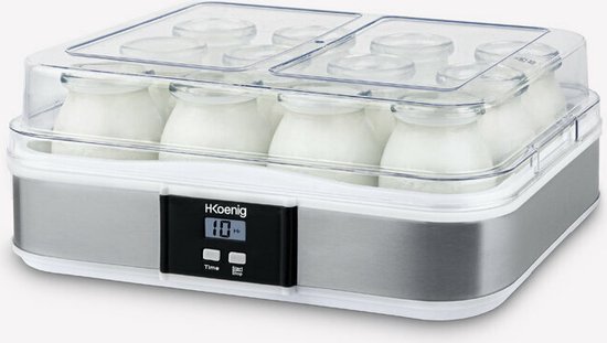 H. Koenig ELY120 - Yoghurtmaker - 12 potjes van H. Koenig