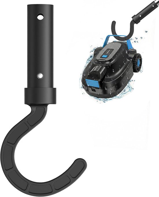 Haak voor zwembadrobot, universele haak voor zwembadrobot, zwembadreiniger, haak-accessoires voor zwembadrobot, draadloos (zwart)