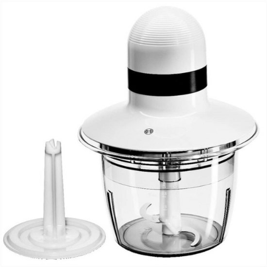 Hakmolen MMR08A1 - 400 Watt - Kunststofcontainer 800 ml - Vaatwasmachinebestendig - Energieklasse B - Wit Keukenapparaat voor Groenten - Fruit - Kruiden en Vlees van Merkloos