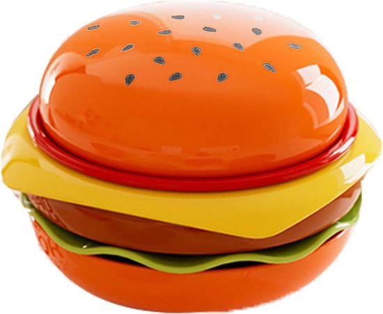 Hamburger Bordenset - Voorgerecht Borden - Feestelijke Snacks - Stapelbaar Compact Ontwerp - 14x10 cm - Zwart